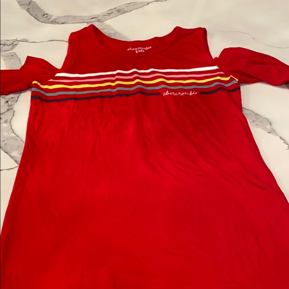 ABERCROMBIE KIDS LONG SLEEVE TEE WITH CUT OUTS